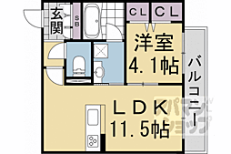 シャーメゾン蓮 1LDKの間取図画像