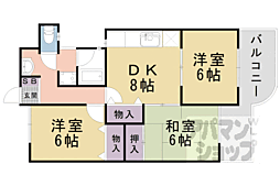 大翔第一ビル 3DKの間取図画像