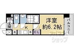 プレサンスTHEKYOTO粋都 1Kの間取図画像