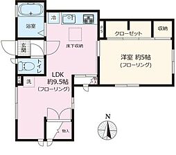 東京メトロ副都心線 要町駅 徒歩9分の賃貸アパート 1階1LDKの間取り