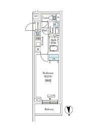 プラネソシエプラス桜台 1Kの間取図画像