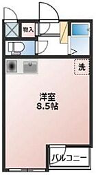 西武池袋線 桜台駅 徒歩5分の賃貸マンション 2階1Kの間取り