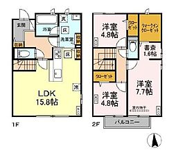 西武新宿線 都立家政駅 徒歩11分の賃貸一戸建て 1階3SLDKの間取り