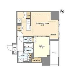 日暮里舎人ライナー 日暮里駅 徒歩5分の賃貸マンション 3階1LDKの間取り