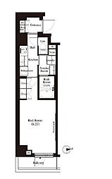 都営大江戸線 新江古田駅 徒歩5分の賃貸マンション 5階1Kの間取り