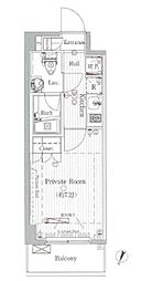東京メトロ丸ノ内線 池袋駅 徒歩11分の賃貸マンション 3階1Kの間取り