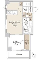 都営大江戸線 新江古田駅 徒歩6分の賃貸マンション 3階1LDKの間取り