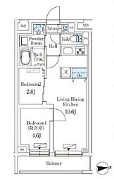 プラネソシエプラス桜台 2LDKの間取図画像