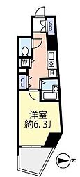 東京メトロ有楽町線 要町駅 徒歩6分の賃貸マンション 6階1Kの間取り