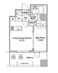 東京メトロ有楽町線 東池袋駅 徒歩9分の賃貸マンション 8階1LDKの間取り