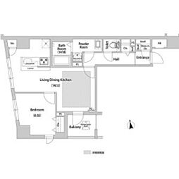 東武東上線 北池袋駅 徒歩11分の賃貸マンション 5階1LDKの間取り