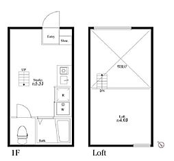 西武有楽町線 小竹向原駅 徒歩7分の賃貸アパート 1階ワンルームの間取り