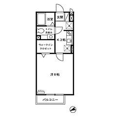 東京メトロ有楽町線 平和台駅 徒歩6分の賃貸アパート 2階1LDKの間取り