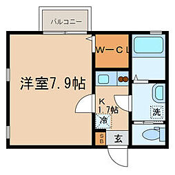 東武東上線 北池袋駅 徒歩5分の賃貸アパート 1階1Kの間取り