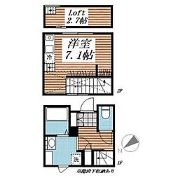都営三田線 西巣鴨駅 徒歩3分の賃貸アパート 1階ワンルームの間取り