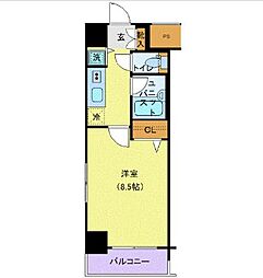 サンスタレ中村橋 1Kの間取図画像