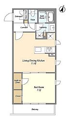 東京メトロ丸ノ内線 新大塚駅 徒歩8分の賃貸マンション 1階1LDKの間取り