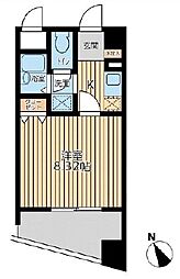 JR山手線 西日暮里駅 徒歩5分の賃貸マンション 3階1Kの間取り