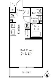 西武有楽町線 小竹向原駅 徒歩7分の賃貸マンション 1階ワンルームの間取り