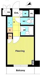 ルーブル中村橋弐番館 1Kの間取図画像