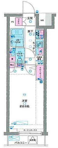 ジェノヴィア東向島スカイガーデン ｜東京都墨田区堤通1丁目(賃貸マンション1K・3階・26.07㎡)の写真 その2