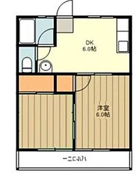 JR中央線 立川駅 バス40分 村山第2小学校前下車 徒歩4分の賃貸マンション 1階2DKの間取り