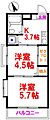 河辺マンション2階4.8万円