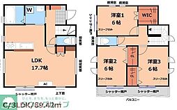 芋窪6丁目戸建 2階3LDKの間取り