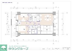 ラフィネ立川 10階3LDKの間取り