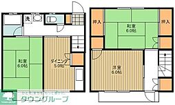 パークコート河辺 3DKの間取り