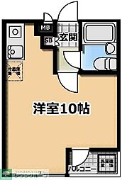 ロイヤルハイムI 3階ワンルームの間取り