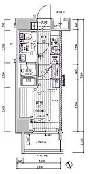 メインステージ立川VI 9階1Kの間取り