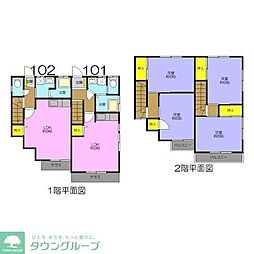 テラシアス 1階2LDKの間取り