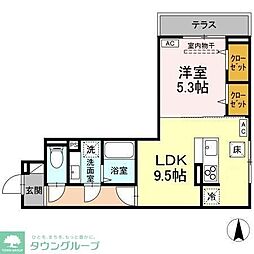 ディールーム元横山町 1LDKの間取図画像