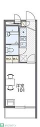 レオパレスエリクシール 1Kの間取図画像