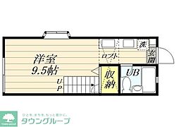 ハイツカミーナ ワンルームの間取図画像