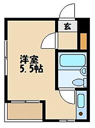 クリオ飯能弐番館 ワンルームの間取図画像