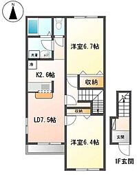 桜木ハイム 2LDKの間取図画像