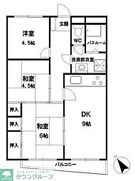 スカイマンション河辺 3DKの間取図画像