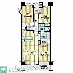 レクセルプライム拝島 3LDKの間取図画像
