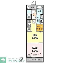 ポルトセレーノ 1DKの間取図画像