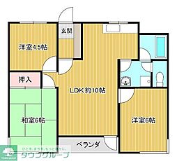 メゾンKOWA1 3DKの間取図画像