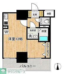 リヴェールハウス八王子 ワンルームの間取図画像