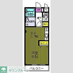 ヱミエール 1DKの間取図画像
