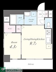 エーデルハイム 1LDKの間取図画像