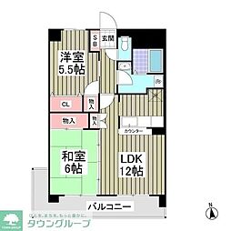 壽ビル 2DKの間取図画像