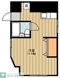 アネックス福生 ワンルームの間取図画像