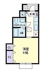 メゾンエース 1Kの間取図画像