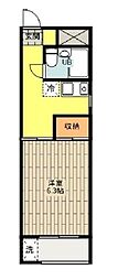 NKパレス3 1DKの間取図画像