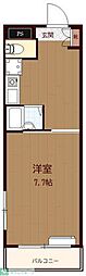 第23東青梅クリスタルマンション 1Kの間取図画像